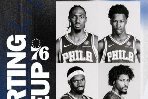 76人客场打骑士首发：马克西、埃奇库姆、博纳、乌布雷、沃克