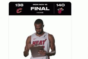 空接绝杀！热火晒维金斯纯真笑容：今晚大师力作 由嘴哥倾情呈现